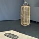 Large lantern-shaped rattan pendant lamp H50 D24