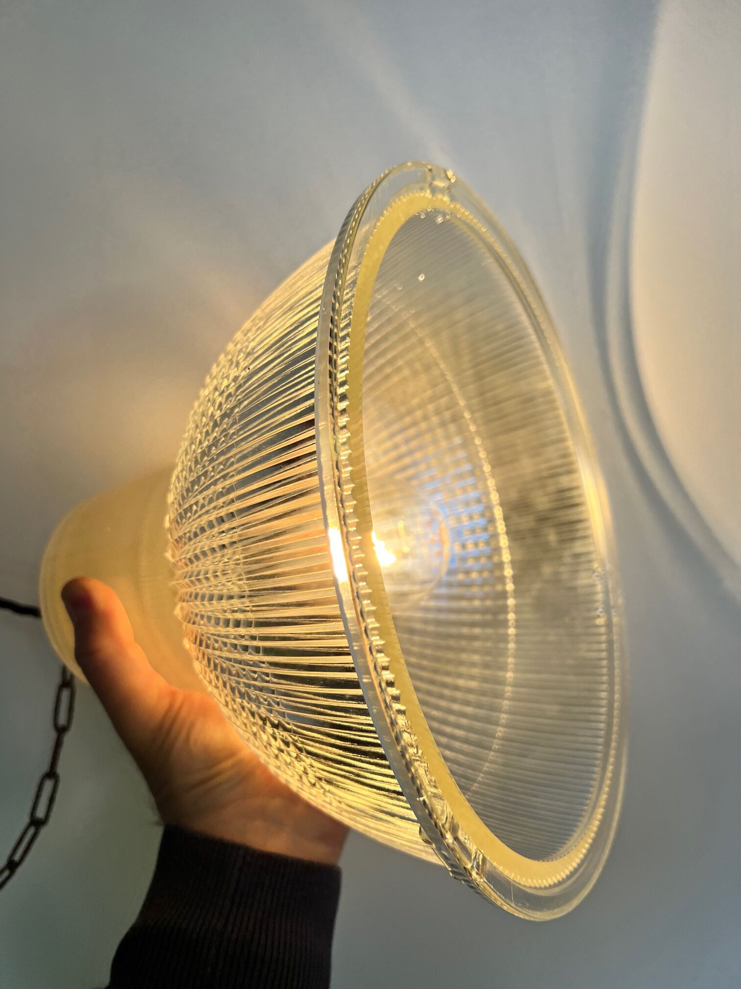 Holophane hanging lamp 1950 ø 27.5cm
