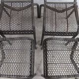 Quatre Chaises empilables Atelier industriel industrielle design vintage