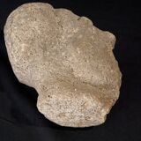 Head carved in volcanic stone from the early Christian period