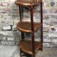 Corner shelf in rattan 70