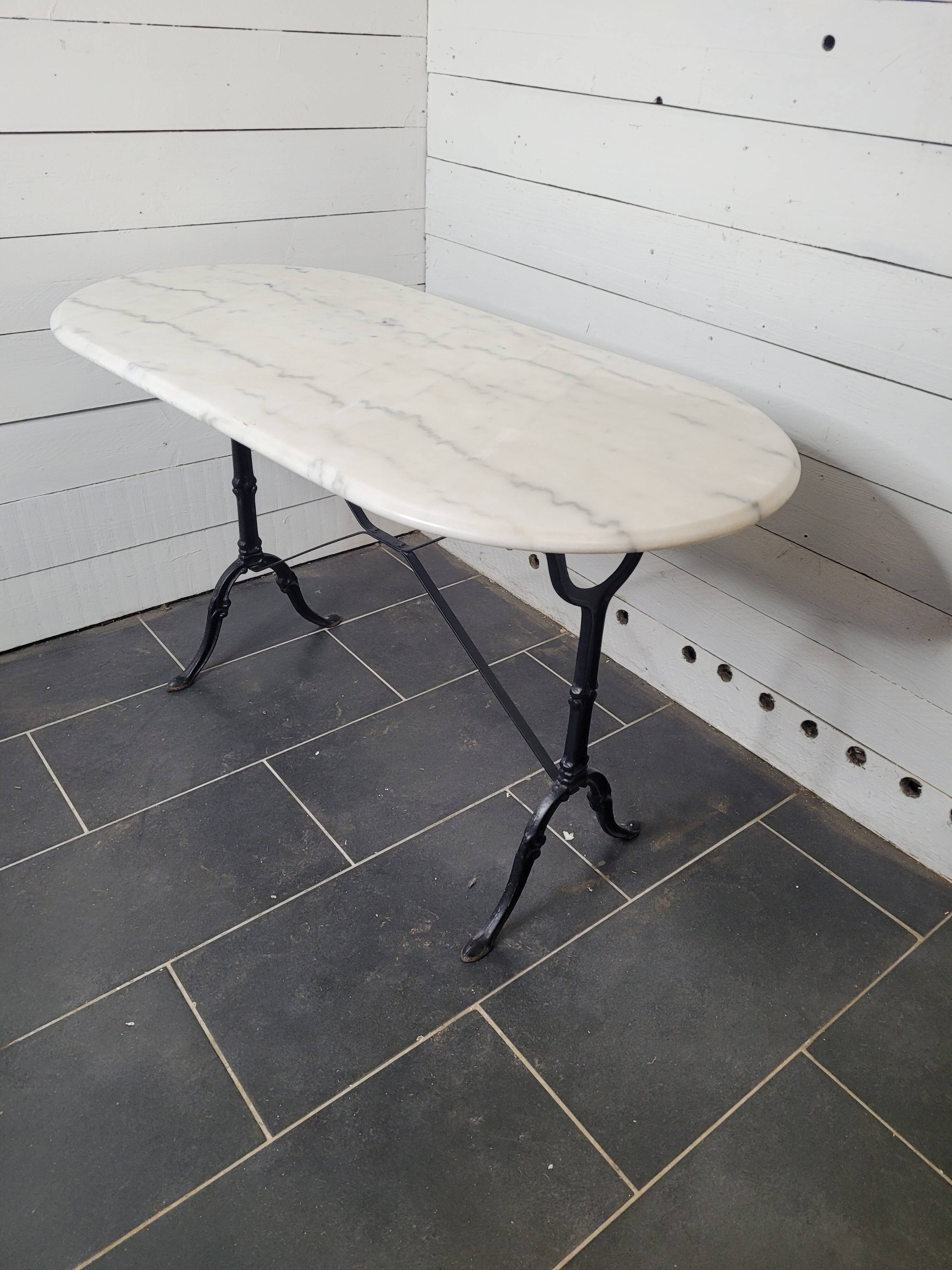 Marble top bistro table