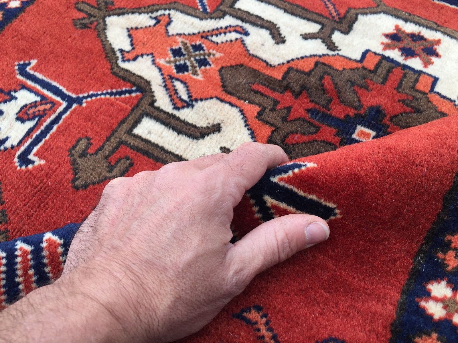 Tapis en teinture végétale Khal Mohammadi Persian Afghan 155x106 cm