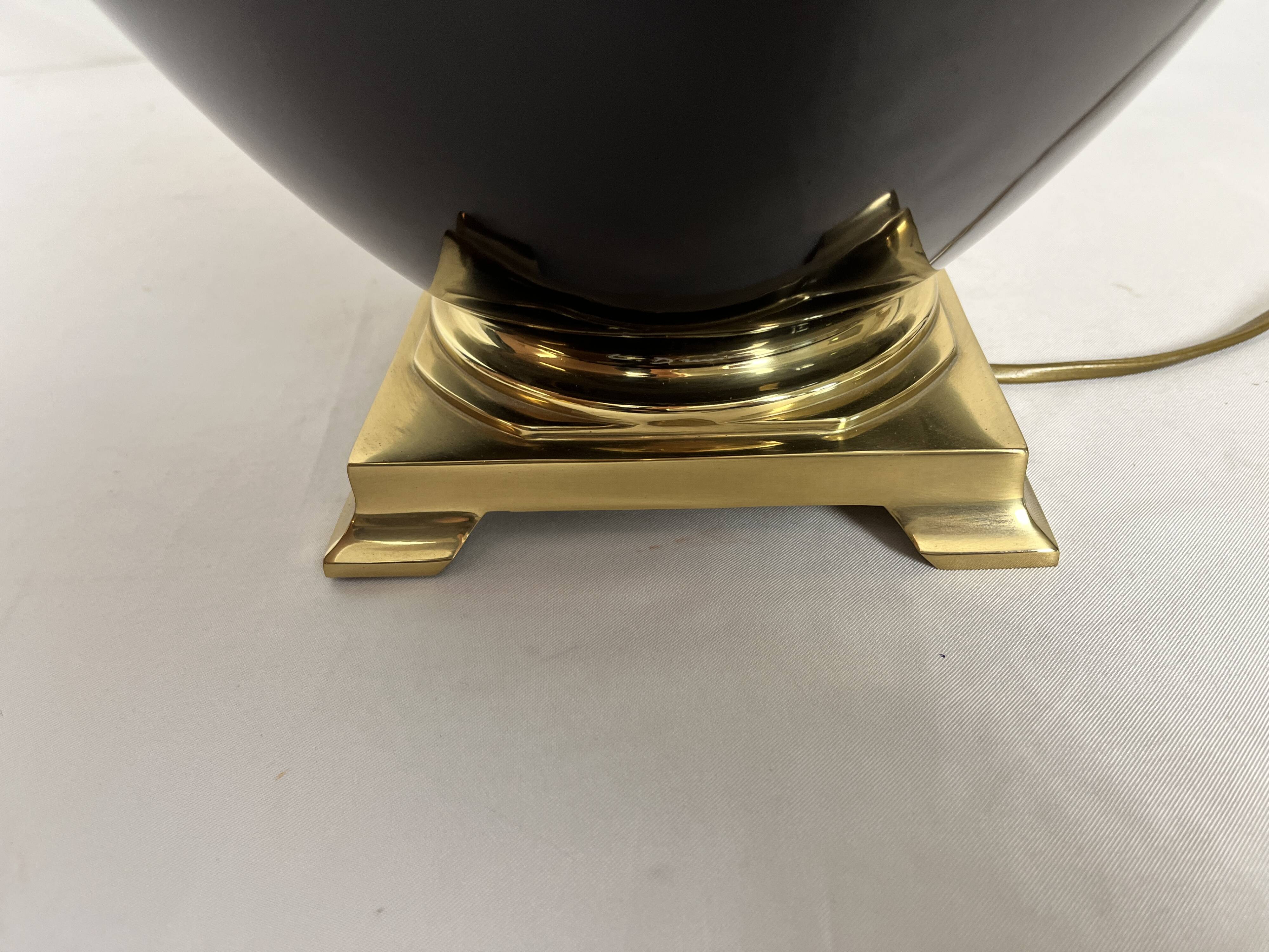 Important English porcelain lamp signed Drimmer 1989