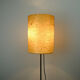 Lampadaire fibre de verre abat-jour chrome métal noir 1960