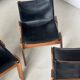 Chaises de salle à manger noires italiennes vintage et de collection par Afra et Tobia Scarpa