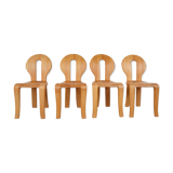 Rainer Daumiller pine wood dining chairs for Hirtshals Savvaerk - set of 4 - 1970s