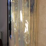 1 x Wall lamp by Carlo Nason for Mazzega, Cascade, Ice Blue, 1970s