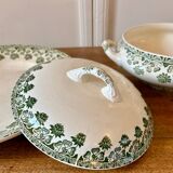 Vintage ironstone tureen and dish - Trèfle de Badonvillier model