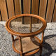 Chariot vintage en bois rotin