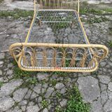 Lit corbeille en rotin