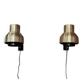 PAIR OF MODULAR SCANDINAVIAN DESIGN WALL LIGHTS.
