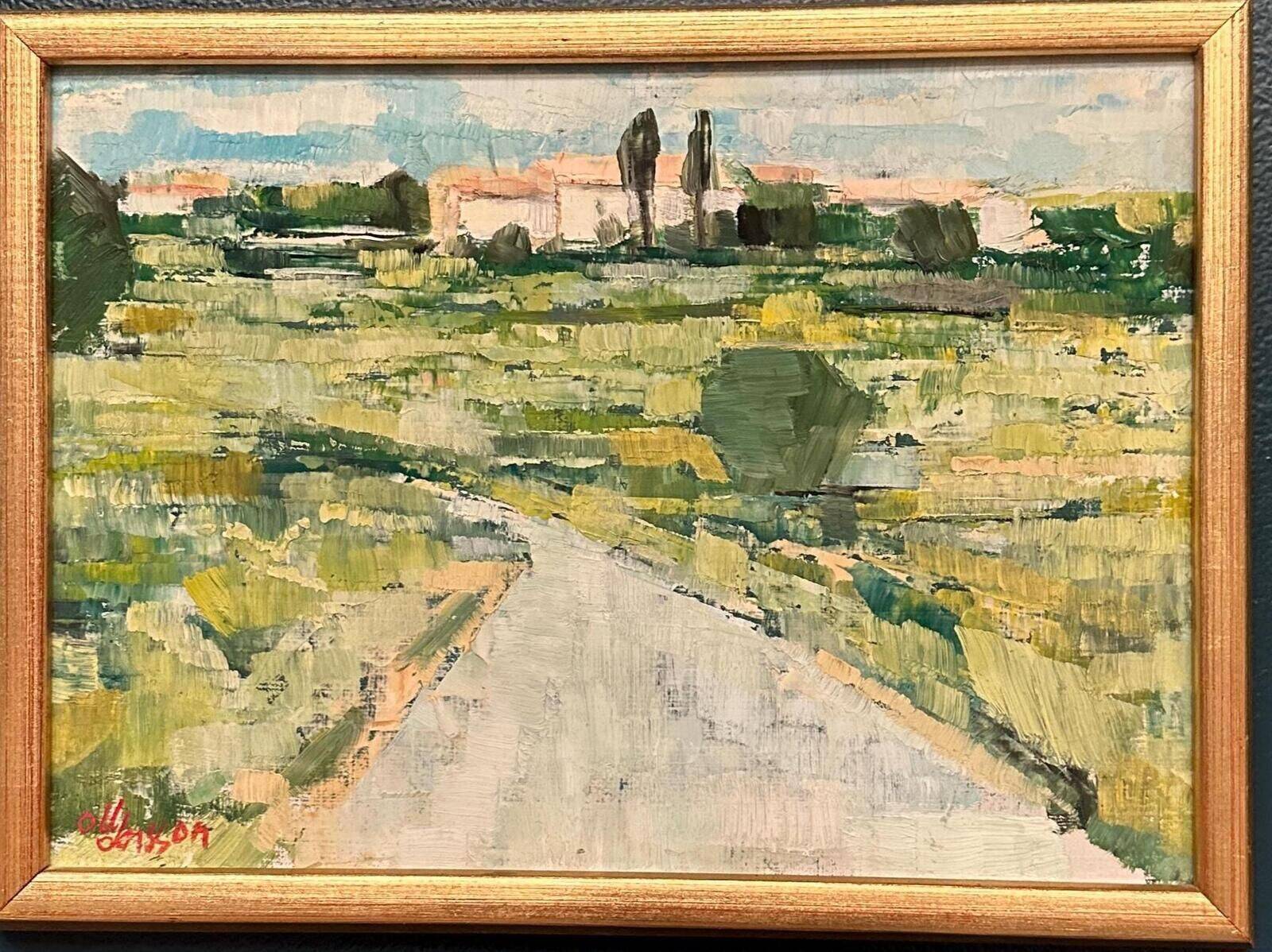 Original Swedish Oil On Panel – “Path” By Olle Larsson – Signed – Vintage & Framed – 35 × 26 Cm (13.8" × 10.2")