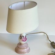 Ceramic Lamp Italy Roses and Gold