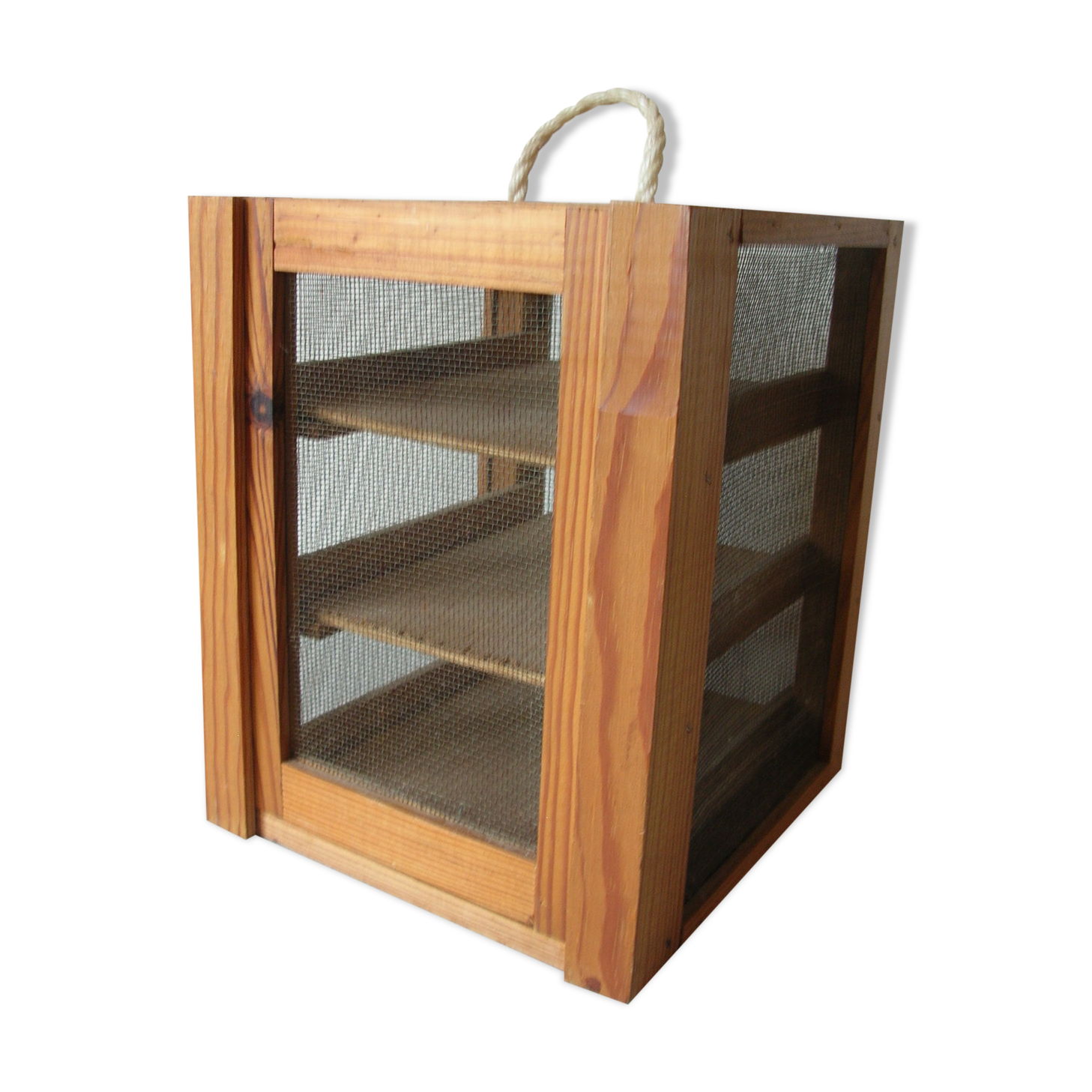 Cheese cellar of wooden table and grill decoration kitchen Normandy countryside