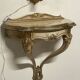 Pair of wall-mounted consoles with a mirror in Louis XV style.