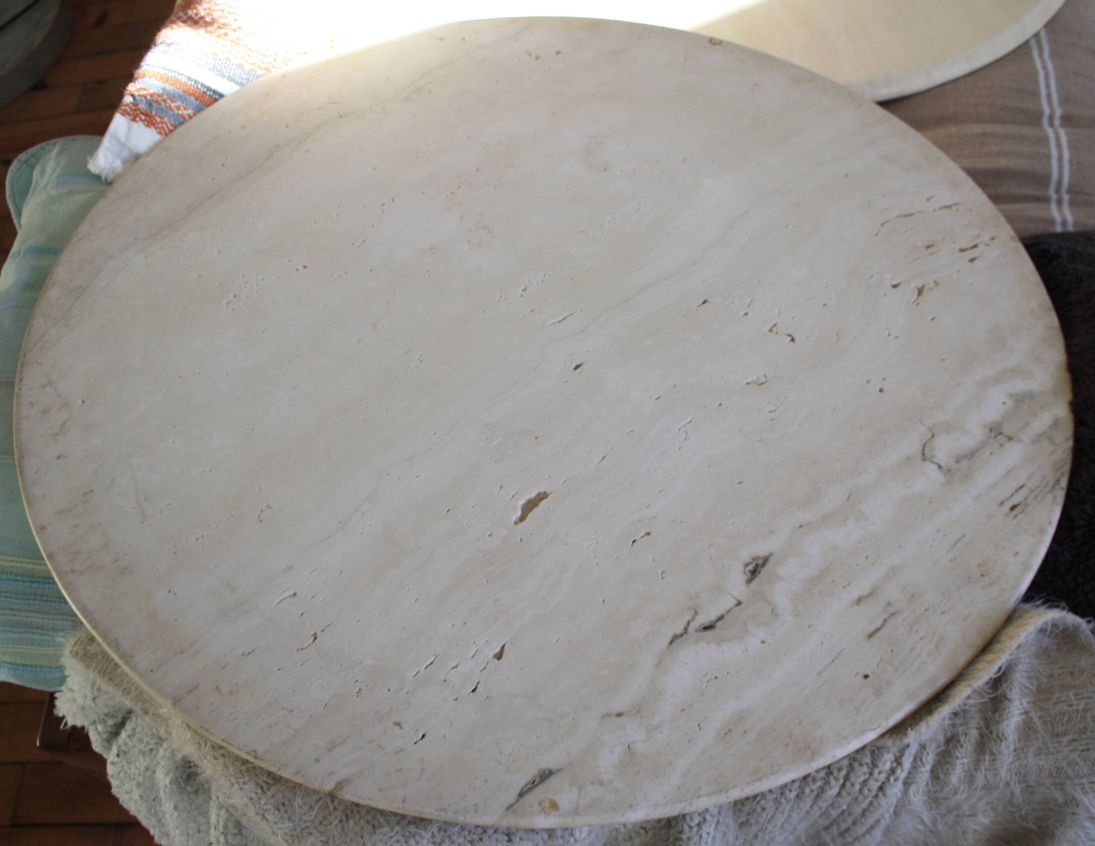 Travertine/marble coffee table