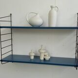 Wall shelf unit in blue from the 70s