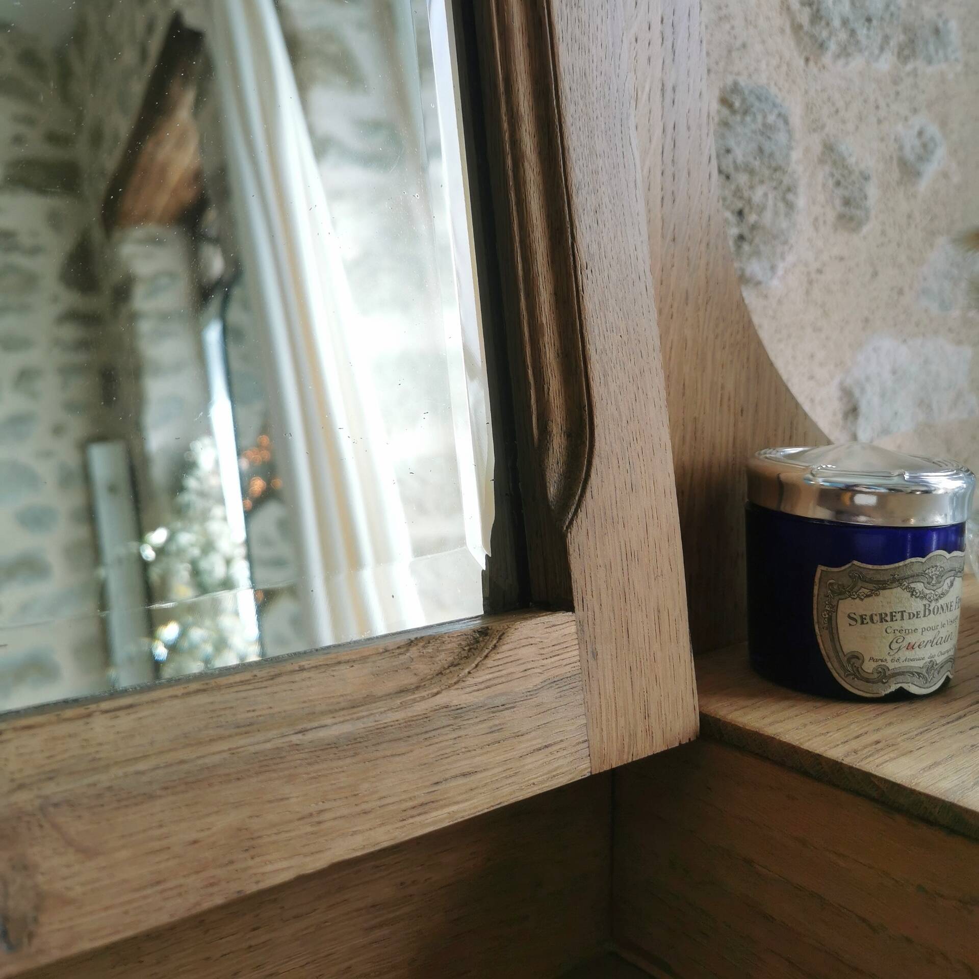 Coiffeuse Vintage en bois, entièrement restaurée