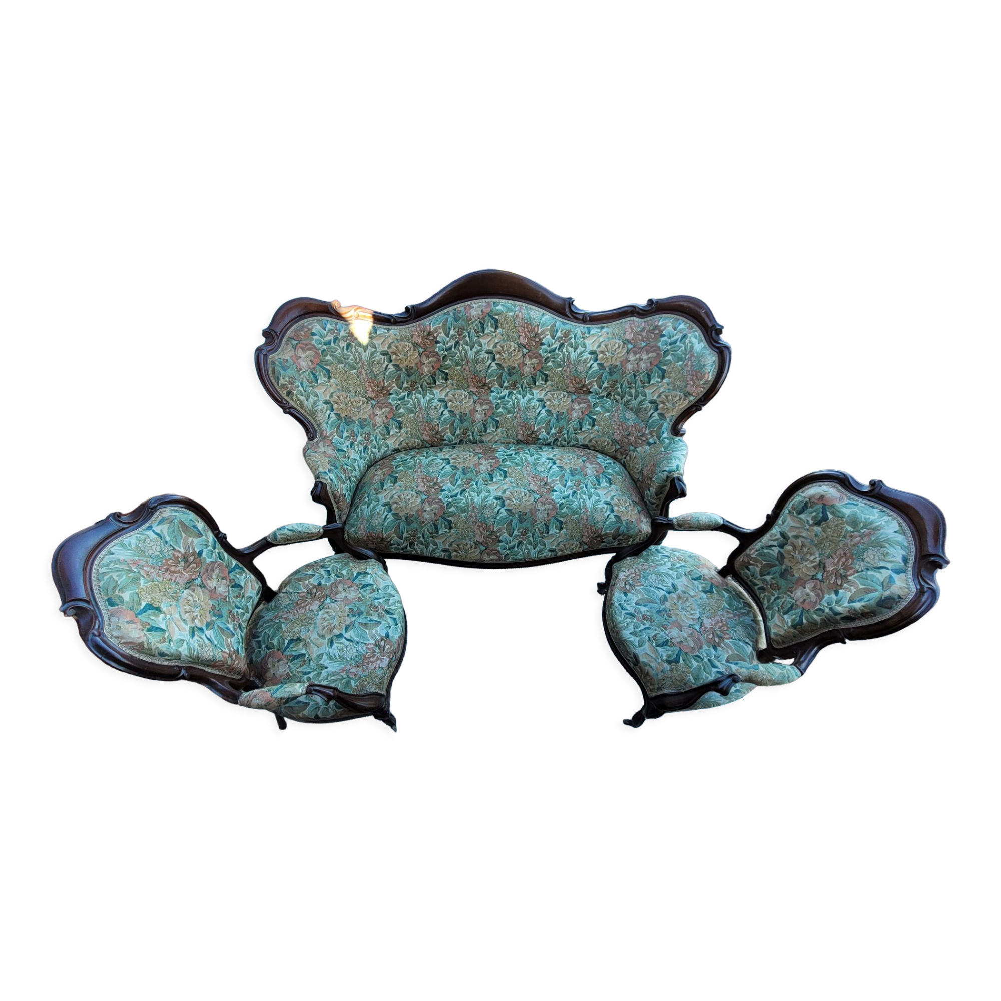 Louis XV style sofa and armchairs
