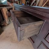 Six-drawer console table, African craftsmanship, Ivory Coast