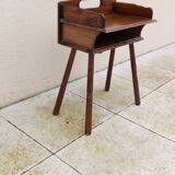 Vintage bedside table with compass legs