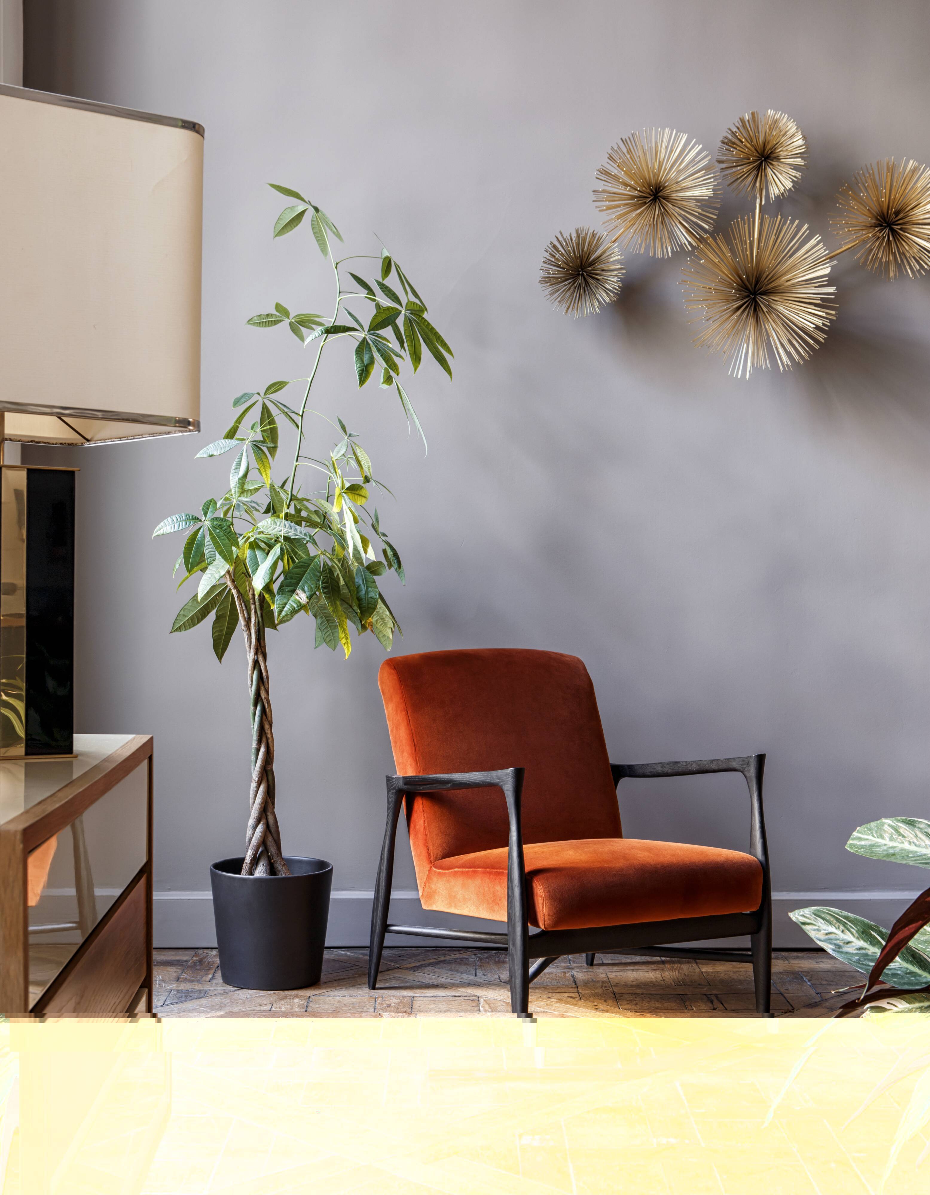 Floating Velvet Armchair Fox Red Edition