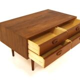 Scandinavian teak chest of drawers, Kai Kristiansen, Feldballes Møbelfabrik, Sweden, 1950