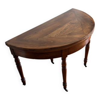 Folding table / half-moon console Solid Wood
