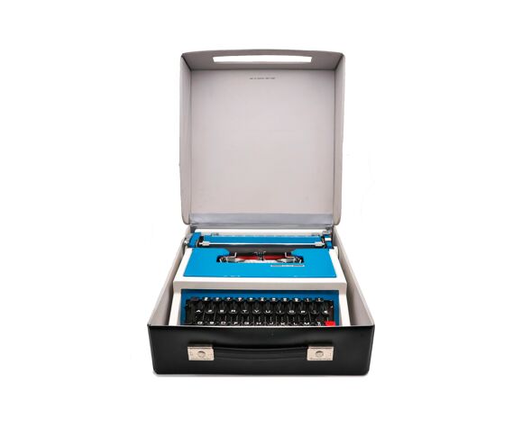 Machine à écrire BMB Idem underwood 315 bleue révisée ruban neuf