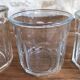 3 mismatched glass jam jars