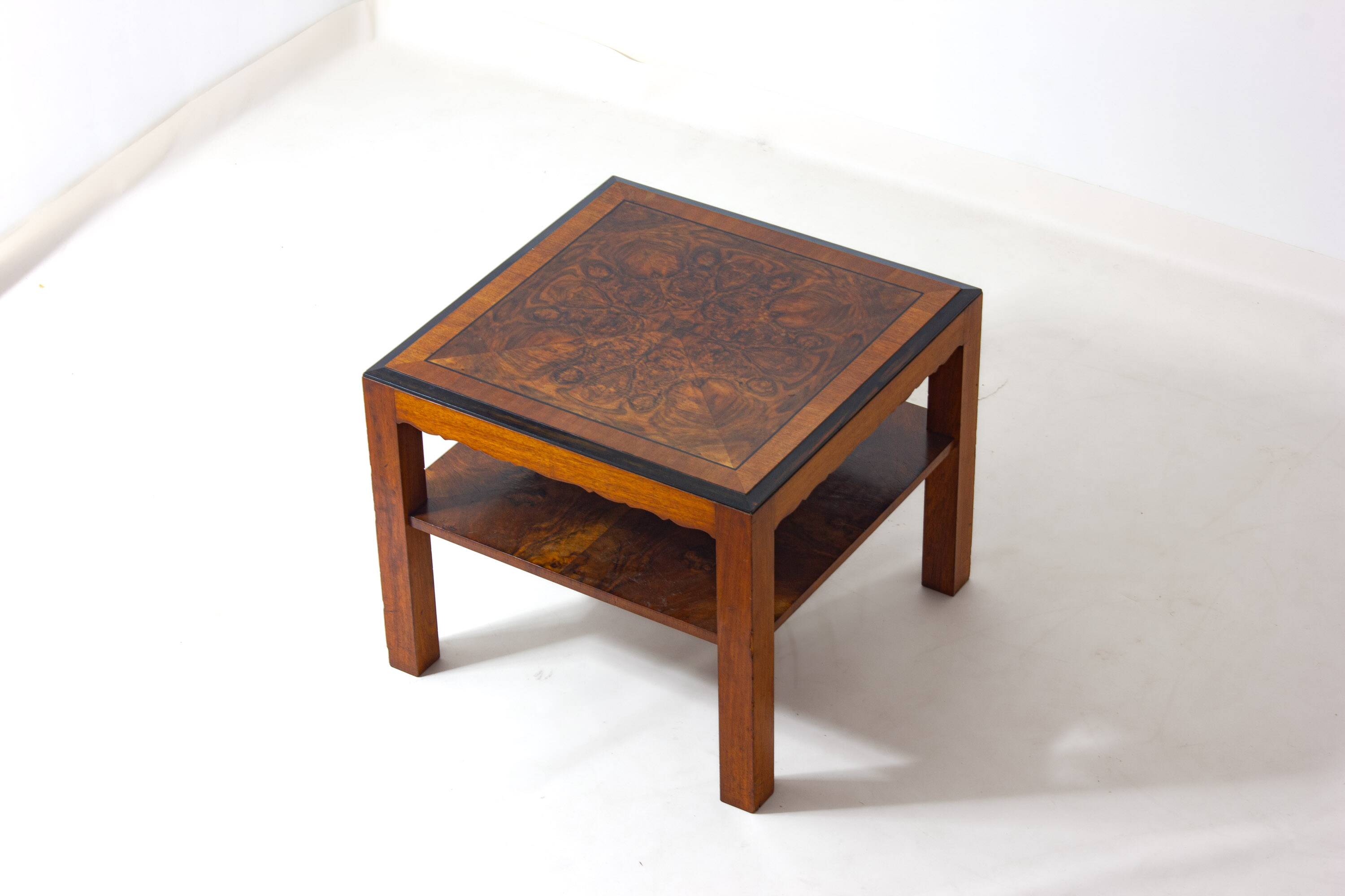 Burlwood art deco table