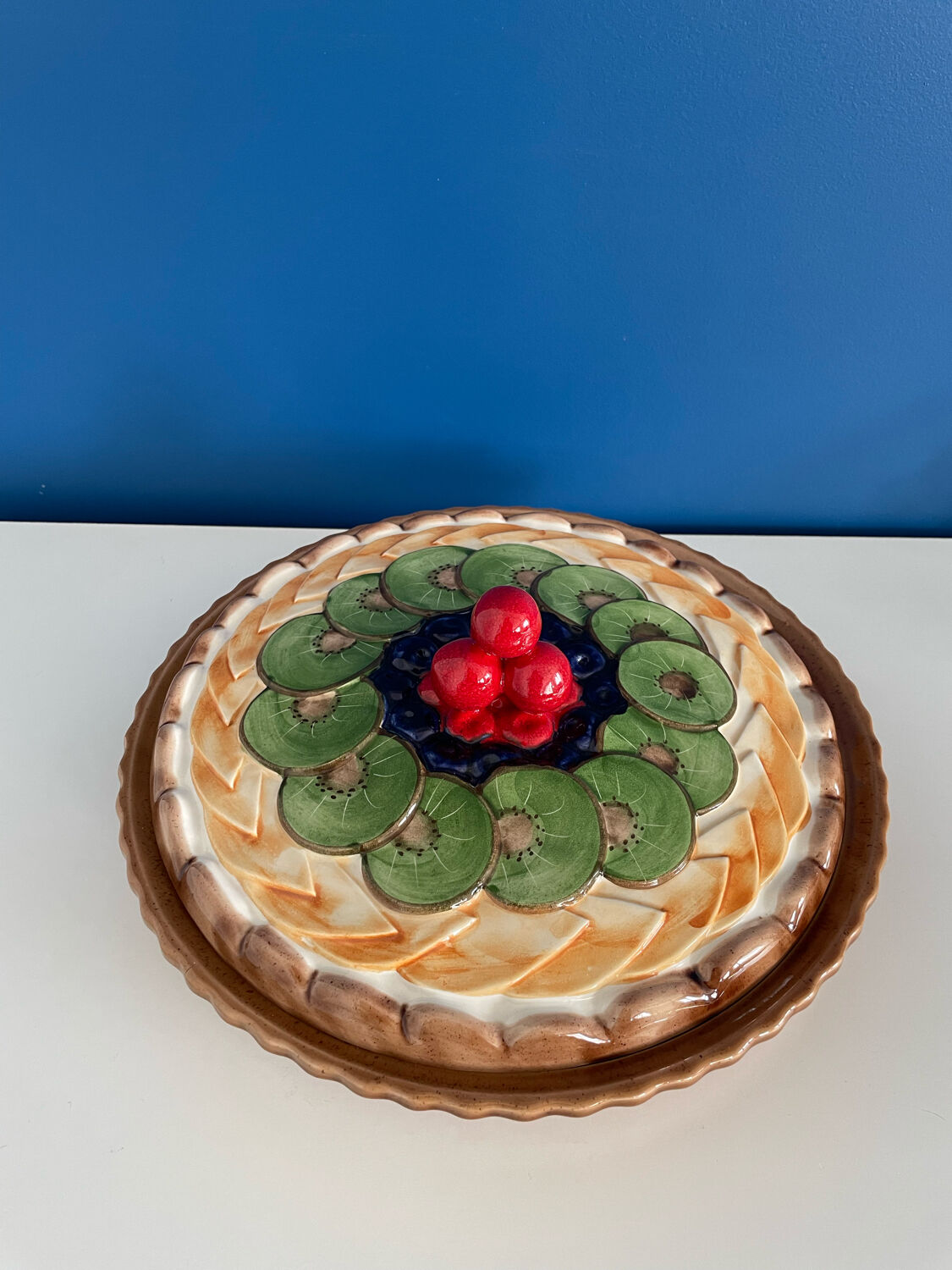 Plat tarte aux fruits barbotine