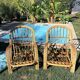 Paire de fauteuils en rotin "Audoux-Minnet" 1960