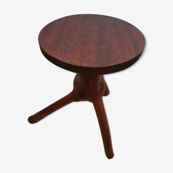 Tabouret sellette tripode pieds noeud de branches