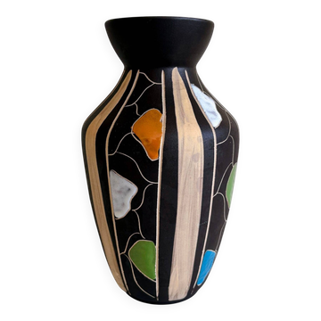 Vase en céramique "Valencia" de Bodo Mans pour Bay Keramik, Allemagne de l'Ouest, années 1960.