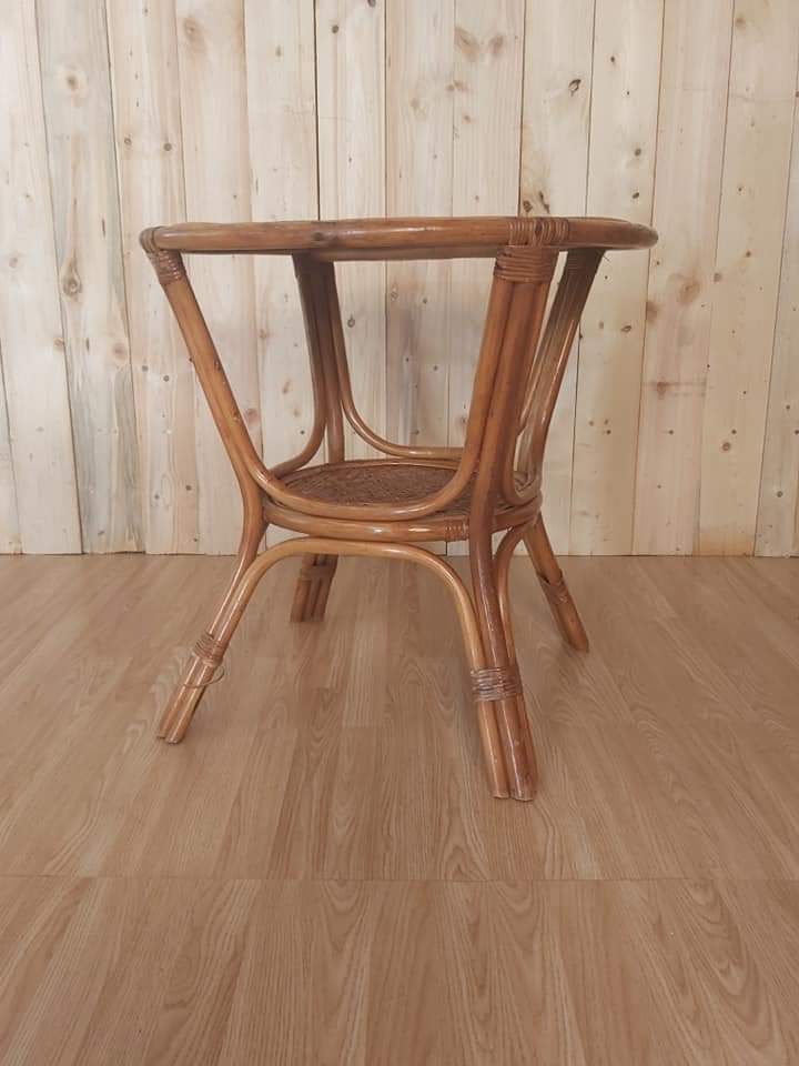 Rattan lounge set and vintage sofa