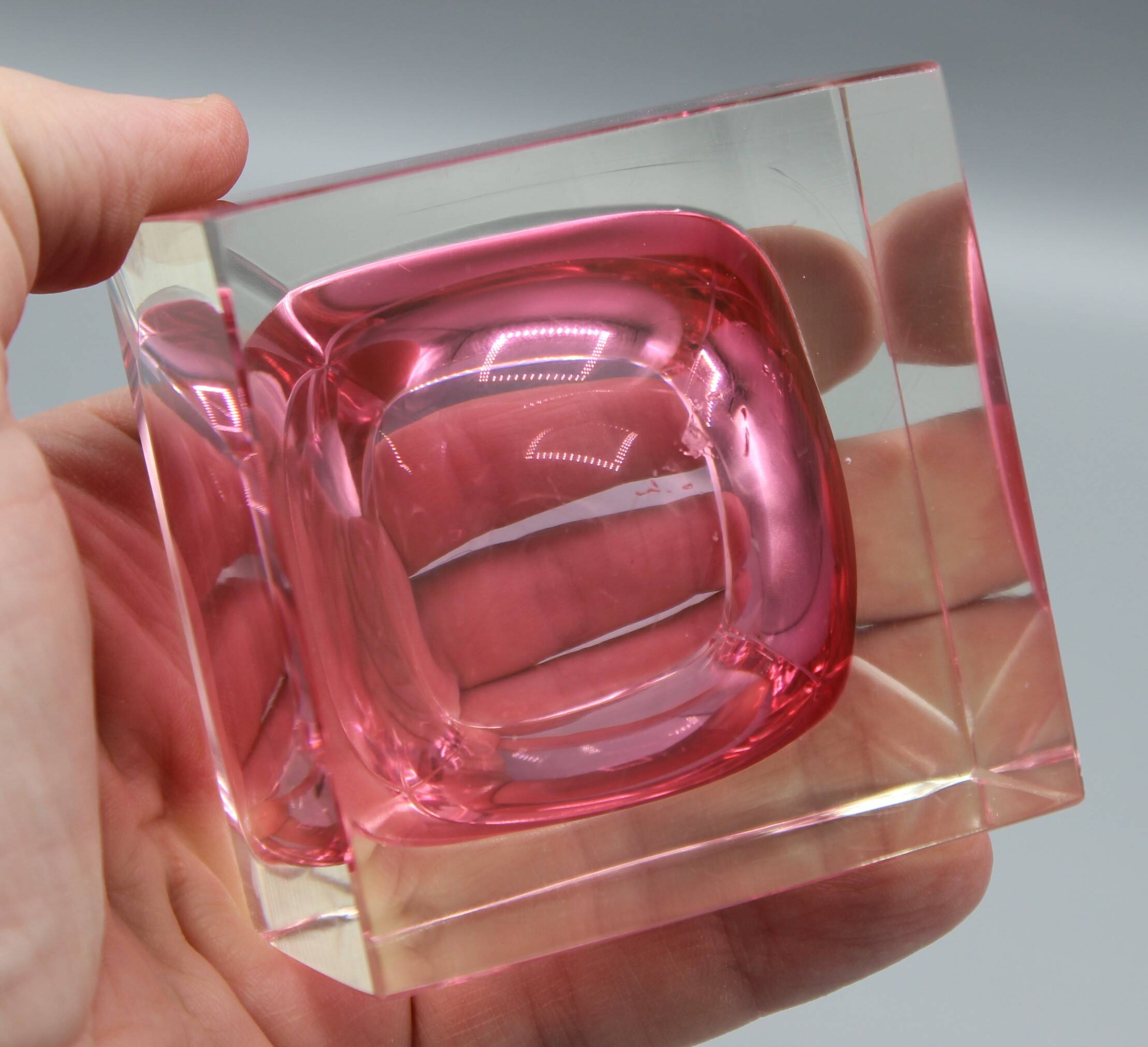 Vintage ashtray sommerso murano glass flavio poli seguso italy 1970