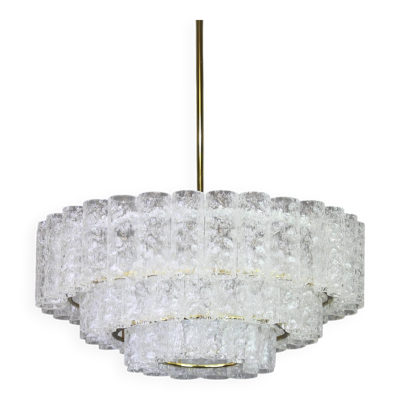 lstre tubes en verre glace Murano par Doria, Allemagne, années 1960