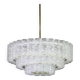 glass tube chandeliers in Murano ice by Doria, Germany, 1960s.