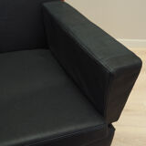 Fauteuil de bureau en cuir, design danois, années 1970, production: Danemark
