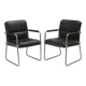 A pair of Bauhaus armchairs, chromed steel tubes, leather, Germany, 1970