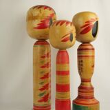Set of 3 kokeshi dolls (large size)