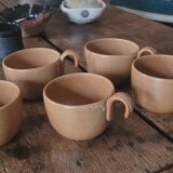 Set of 6 stoneware cups from France