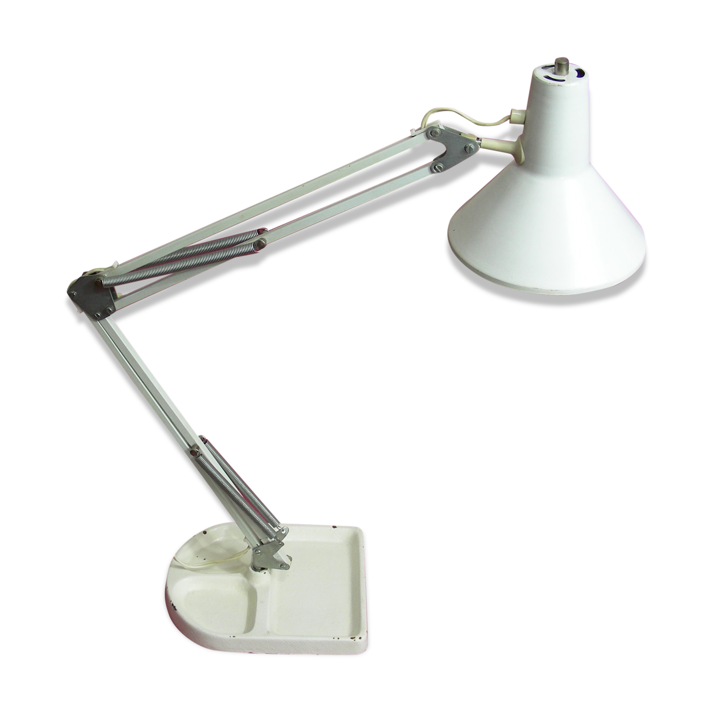 Lamp architect articulated base white cast