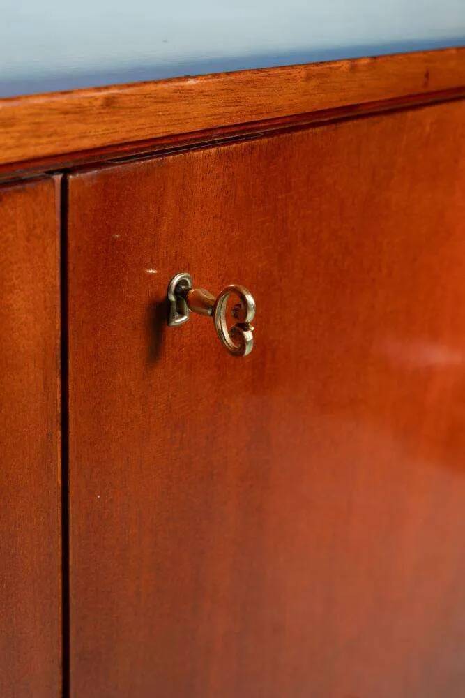 Buffet scandinave design années 50 en teck cabinet Japandi