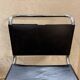 Chaise cantilever MR10, design Mies van der Rohe, cuir et chrome, années 1970