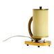 Rare and beautiful 1940s brass table lamp with opal glass shade