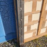 Industrial teak and metal table