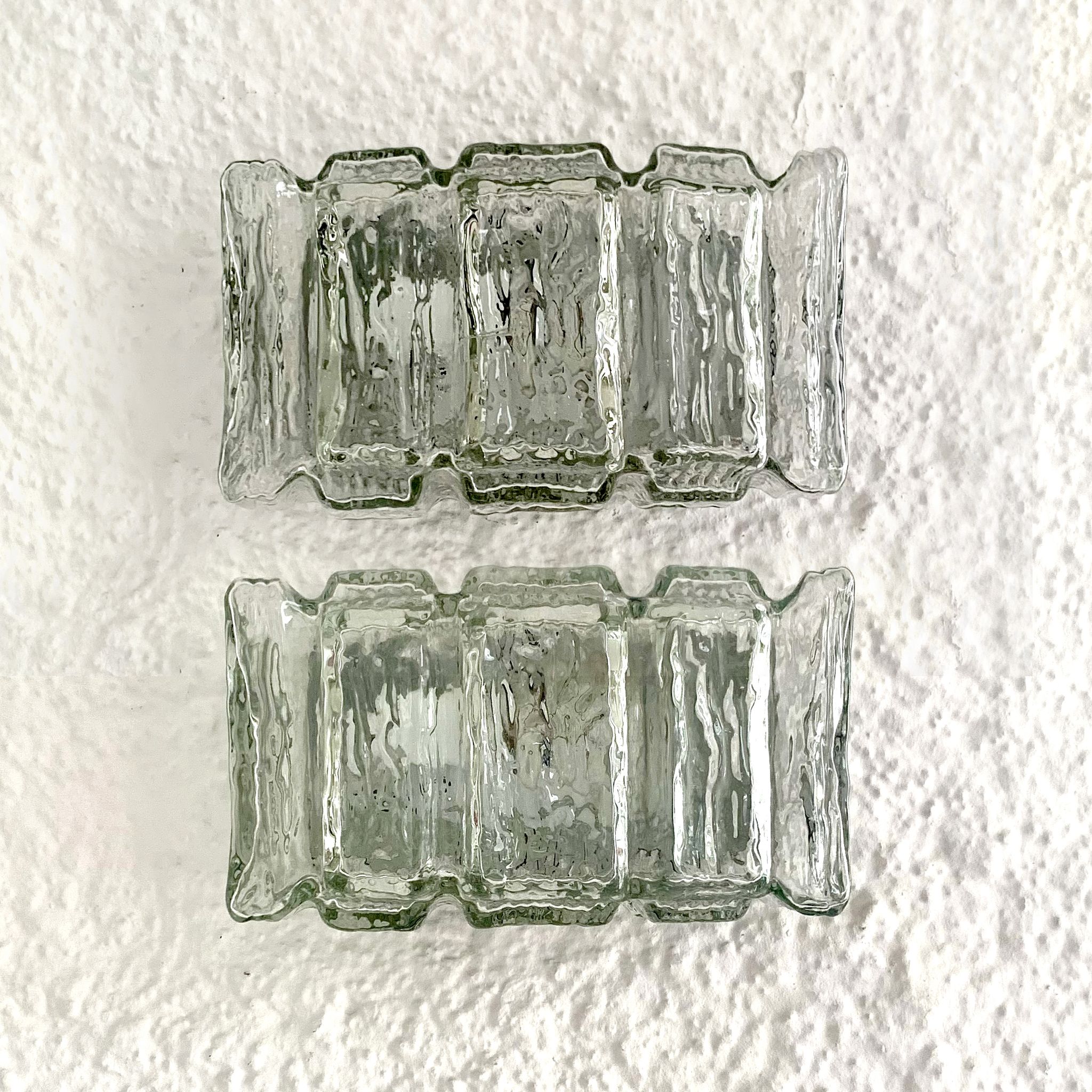 Pair of Murano glass wall lamps